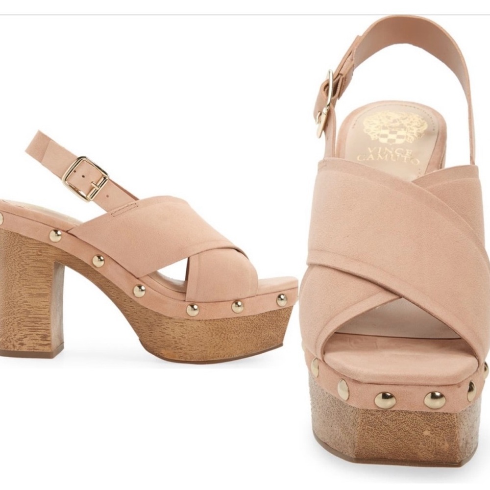 Vince Camuto Strong Rose Kid Suede Platform Shoes
